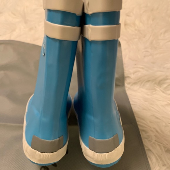 New Kkomforme toddler rain boots sz 6 blue / white stripe - Picture 6 of 7